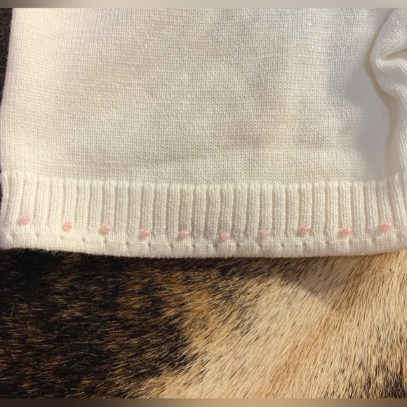 Koret size Medium white short sleeve button up lightweight sweater with collar - Picture 4 of 9